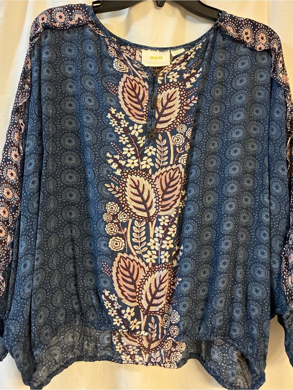 Maeve by Anthropologie "Letizia" Bohemian Top. Relaxed Fit. Size Medium. EC